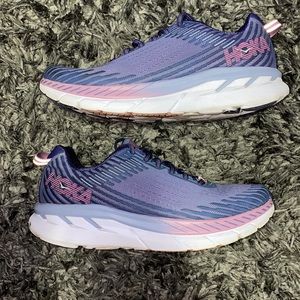 Hoka One One Women's Clifton 5 Purple Running Shoes Marlin Blue Ribbon SZ 8.5